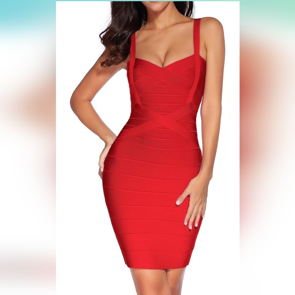Elegant Red Bodycon Dress